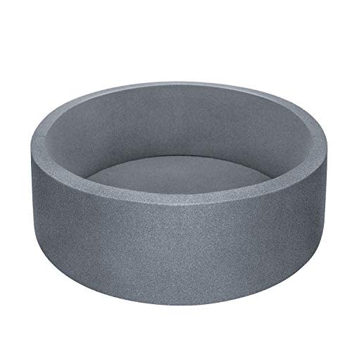 TRENDBOX Soft Foam Sponge Indoor Round Ball Pit Shipped from USA - Dark Gray