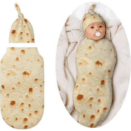 Burrito Baby Swaddle Blanket and Hat Set Newborn Wrap for Girls Boys