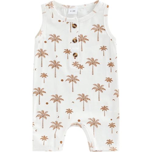 CIYCUIT Newborn Baby Boy Girl Romper Clothes Infant Solid Ribbed Onesie Bodysuit Jumpsuit Outfits
