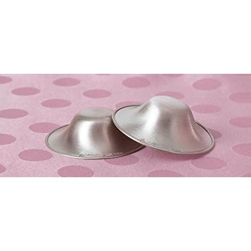 SILVERETTE The Original Silver Nursing Cups, Silverettes Metal Healing Nipple Covers for Breastfeeding, Nursing Shield, 925 Silver Nipple Cover Guards, Soothe and Protect Sore Nipples -Made in Italy