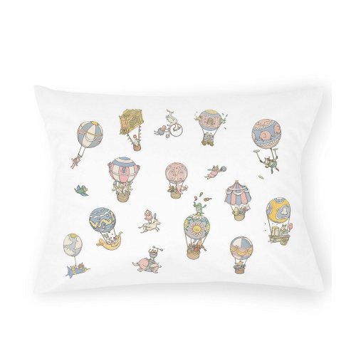 Atelier Choux Paris Satin Circus Print Decorative Nursery Pillow