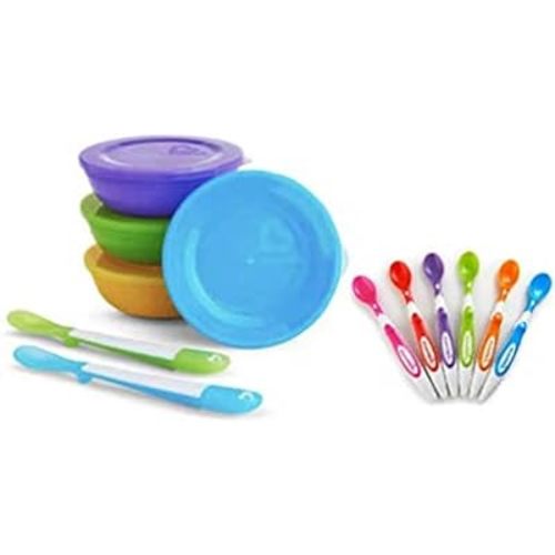 Munchkin 6-Pack Soft Tip Infant Spoons with Love A Bowls