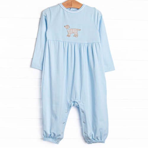 Barkley Applique Romper, Blue – Stitchy Fish
