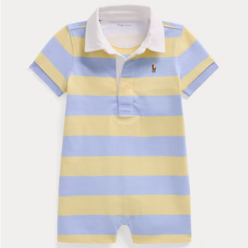 Striped Cotton Rugby Shortall 6M+