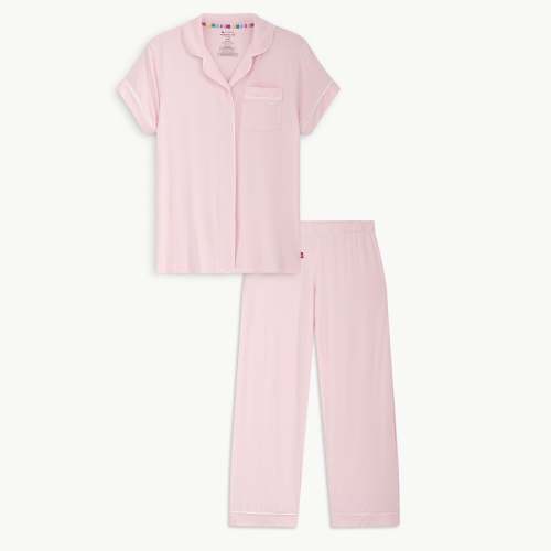 women's pink dogwood modal magnetic classic with a twist short sleeve – Magnetic Me