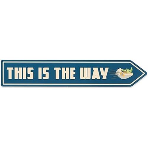 Disney Star Wars: The Mandalorian Baby Yoda Arrow - This is the Way - Baby Yoda Wall Decor Featuring Grogu, The Child