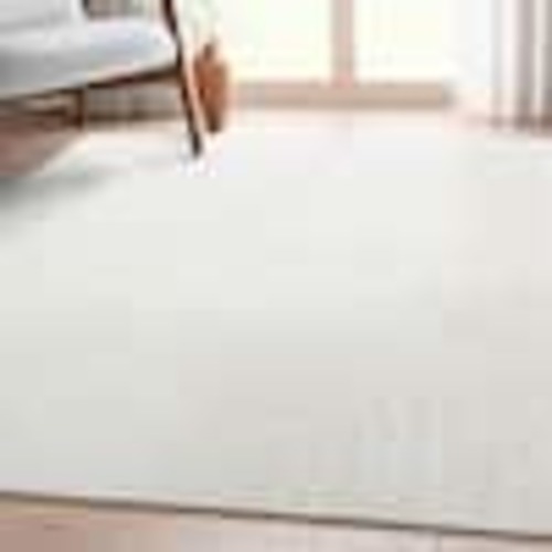 Well Woven Ivory 7 ft. 10 in. x 9 ft. 10 in. Feliz Boho Rainbow Modern Geometric Shag Area Rug FEL-12-7