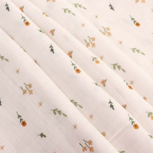 Boho Floral Baby Swaddle Blanket (Organic Muslin)