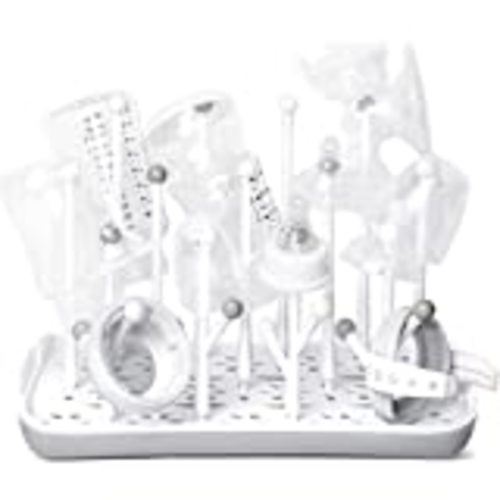 Amazon.com: Munchkin® Baby Bottle and Sippy Cup Cleaning Set, Includes Countertop Drying Rack and Bristle Bottle Brush, Grey : Baby