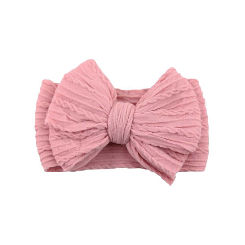 Cable Bow, Dusty Pink