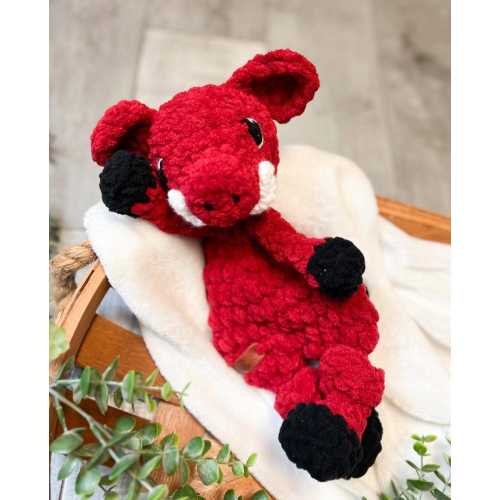 Crochet razorback lovey, crochet Razorback snuggler, Handmade gift for babies, toddlers, Arkansas fan, razorback Baby shower gift, baby gift