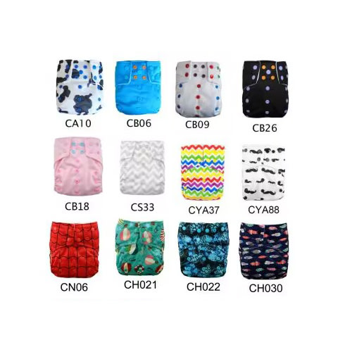 (Multi-Packs) 20PCS AI2 Color Snap Pocket Diaper with Double Gussets (20inserts)