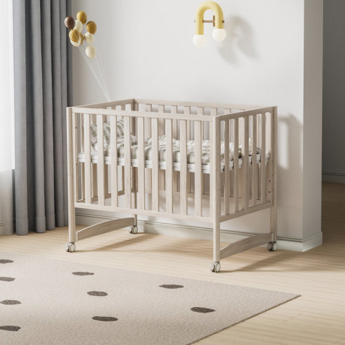 George Oliver 6-In-1 Portable Convertible Cradle To Mini Crib With Mattress and Removable Wheels | Wayfair