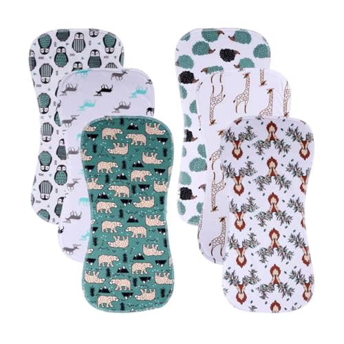 Gelisite 6 Pack Cotton Baby Burp Cloths Extra Absorbent Soft for Baby Boys and Girls