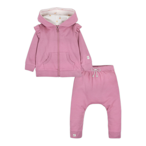 Little Star Organic Baby 2Pc Hodie & Jogger Set, Size Newborn-24M