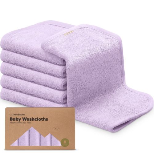 6pk Deluxe Baby Washcloths, Organic And Soft Baby Wash Cloth, Baby Bath Towel, Face Cloths (stone)