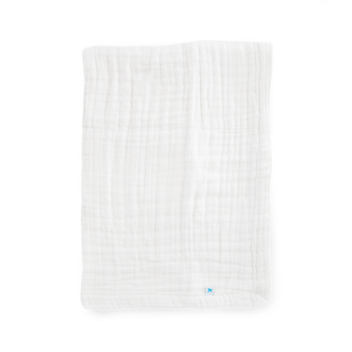 Cotton Muslin Baby Quilt - White