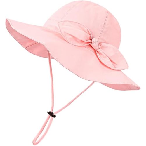 Toddler Kids Baby Girl Sun Hat Floppy Cotton Summer Hat 50+ SPF Protective