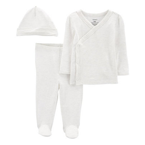 Baby Boys or Baby Girls PurelySoft Side Snap Bodysuit, Pants and Cap, 3 Piece Set