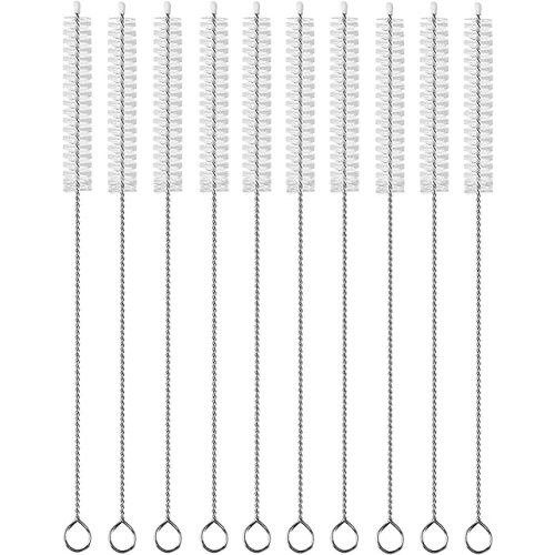 Straw Cleaner Brush Extend 12 inch, Extra Wide 12mm diam Pipe Cleaners, Extra Long Straw Brush for Sippy Cup, Water Bottle and Tubes, Drinking Straw Cleaning Brush Set 10 Pack