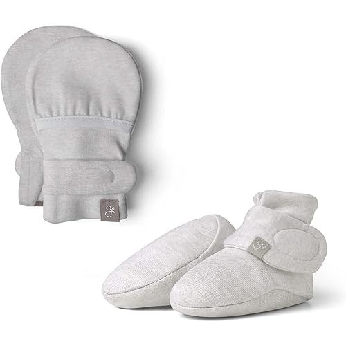 goumikids Stay-On Mitts and Boots Bundle, Storm Gray, 0-3 Months