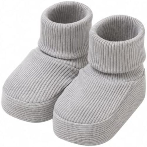 CEOBABY Baby Booties 0–3 Months, Newborn Shoes, Soft Cotton Infant Bootie Socks, Stay-On Baby Shoes for Boys & Girls