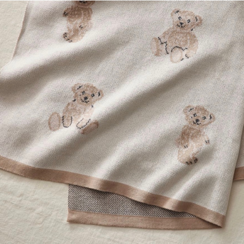 St. Jude Teddy Bear Intarsia Baby Blanket