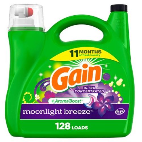 Gain + Aroma Boost Moonlight Breeze Scent He Compatible Liquid Laundry Detergent Soap - 184 Fl Oz