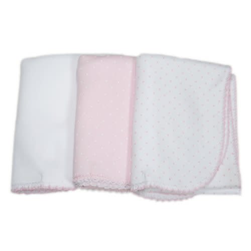 Kissy Kissy Baby Sets Dots Three Pack Of Burp Pads