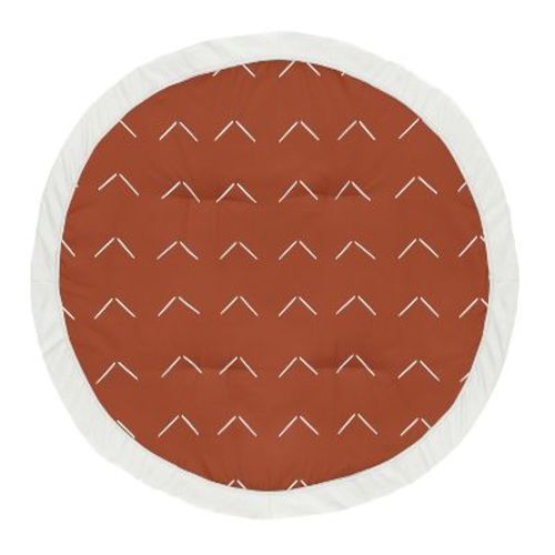 Sweet Jojo Designs Boy Or Girl Gender Neutral Unisex Baby Tummy Time Playmat Diamond Tuft Orange And Off White