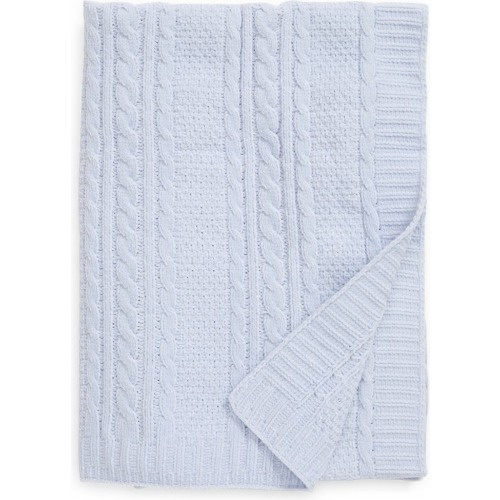 Nordstrom Cable Knit Baby Blanket, Blue Feather