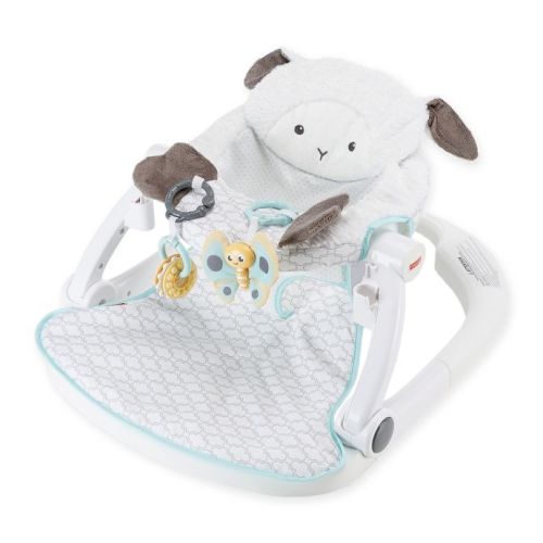Fisher-Price® Lamb Sit-Me-Up Floor Seat with Tray in White/Teal