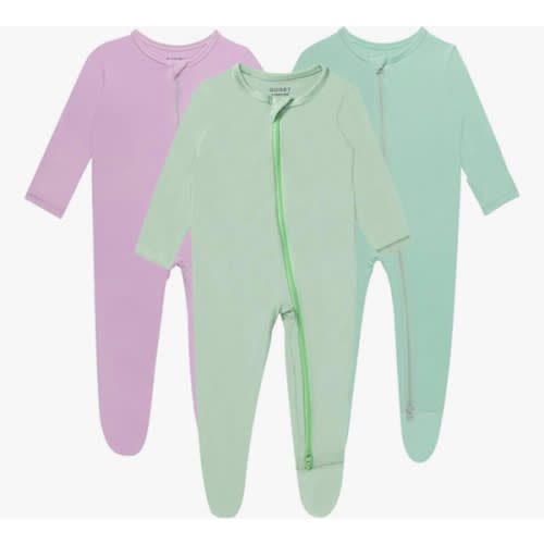 Amazon.com: GUISBY Rayon Made From bamboo Baby Pajamas, Newborn Double Zipper Sleepers, Long Sleeve with Mitten Cuffs Pack of 3: Clothing, Shoes & Jewelry
