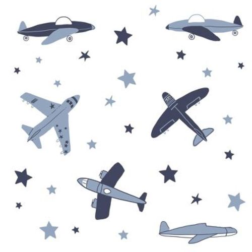 Bedtime Originals Little Aviator Airplane & Stars Wall Decals/Stickers