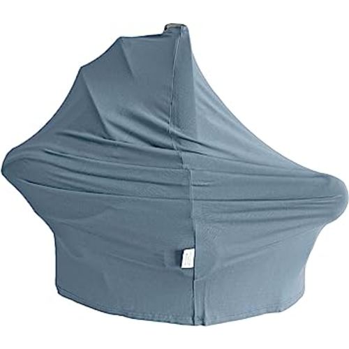 MOZAH Baby Multi-Use Cover: 9-in-1 Car Seat Covers for Infant Car Seats, Nursing Cover for Breastfeeding, Shopping Cart Cover, High Chair Cover & More (Blue Mirage)