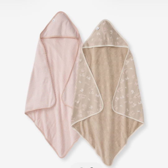 Burt's Bees Baby Organic Hooded Towels (2-Pack) - Whimsical Floral