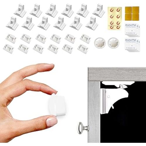 Eco Baby Magnetic Cabinet Locks for Babies - Magnetic Baby Proofing Cabinet Locks, Child Locks for Cabinets Drawers Doors for Back to School - Easy Installation No Tools Required (12 Pack and 2 Keys)