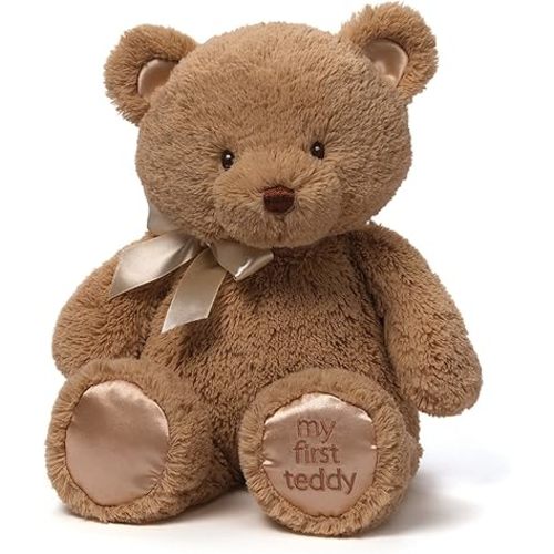Baby GUND My First Teddy Bear, Ultra Soft Animal Plush Toy for Babies and Newborns, Tan, 15”