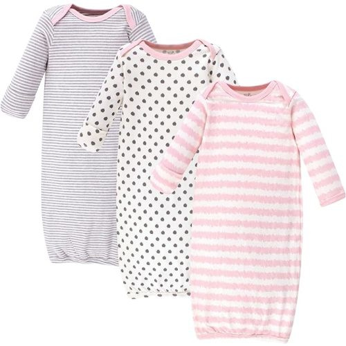 Touched by Nature Unisex Baby Organic Cotton Gowns - 0-6 Months