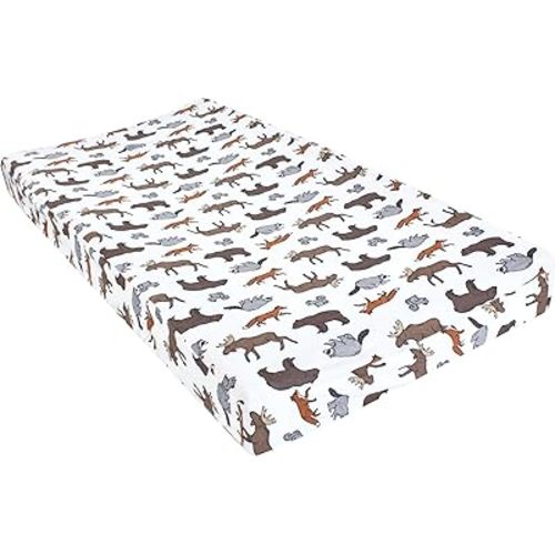 Hudson Baby Unisex Baby Changing Pad Cover, Animal Adventure, One Size