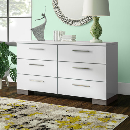 Orren Ellis Mccullum 6 Drawer Double Dresser & Reviews | Wayfair