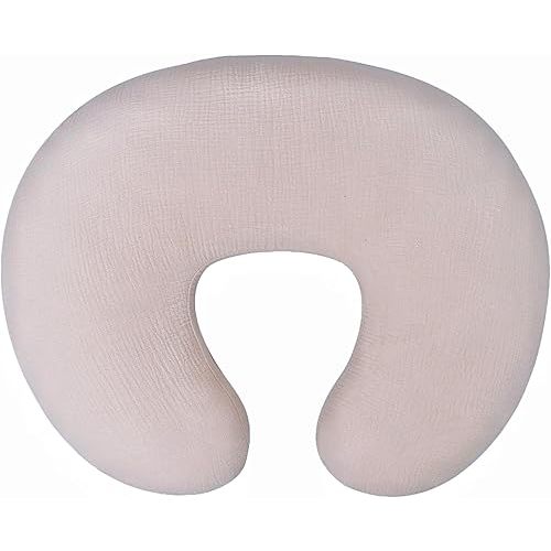 OWLOWLA Muslin Nursing Pillow Cover,Soft Cotton Nursing Cover Fits Breastfeeding Pillow for Baby Boy Girl(Wheat)