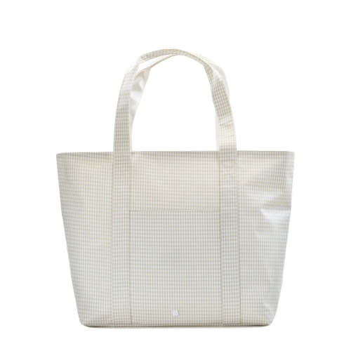 Jumbo Tote XL Gingham Pearl Grey by TRVL Design | Lila & Hayes
