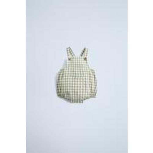GINGHAM JUMPSUIT - Green / Ecru | ZARA United States