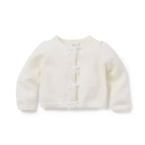 Baby Jet Ivory Baby Bow Cardigan by Janie and Jack