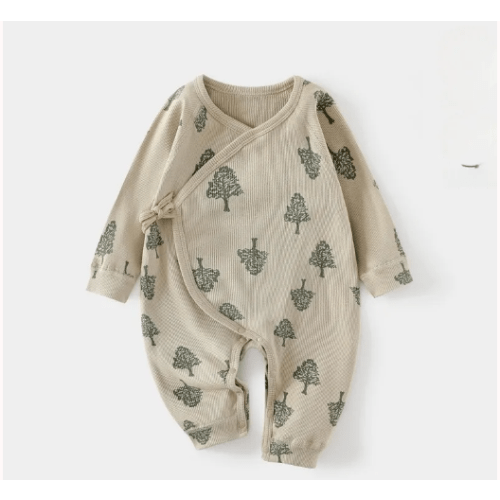 Baby Newborn Green Tree Lacing Romper