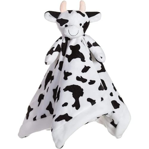 Apricot Lamb Stuffed Animals Cow Security Blanket Infant Nursery Character Blanket Luxury Snuggler Plush Baby Lovey(Cow)