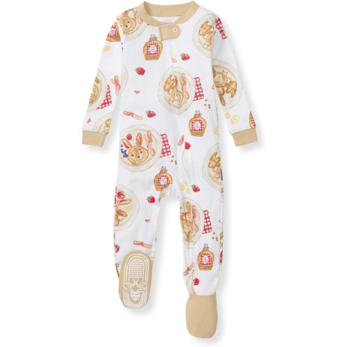 Burt's Bees Baby Boys' Pajamas, Zip-Front Non-Slip Footed Sleeper, Organic Cotton