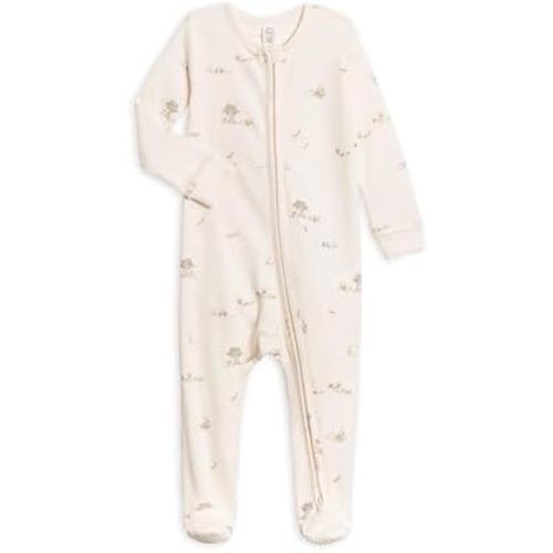 Colored Organics Baby Organic Cotton Peyton Zip Up Footed Sleeper