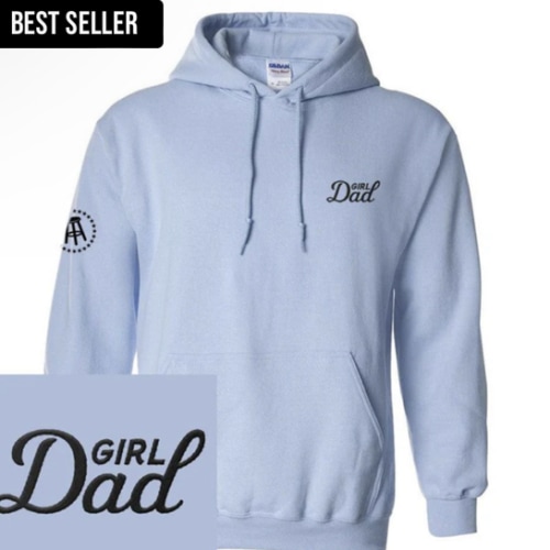 Girl Dad Embroidered Hoodie